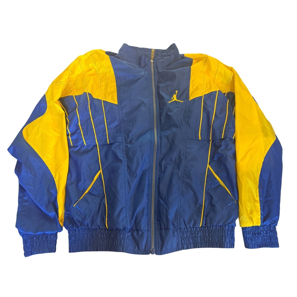 Jordan Mens Full Zip Track Jacket M Blue Windbreaker Athletic Training Active